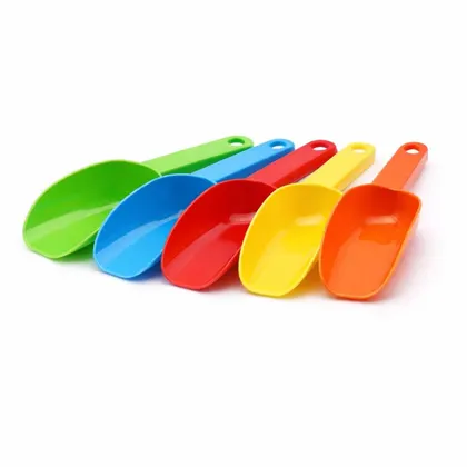 Cucharitas de Plástico 10 cm Pack de 5 Colores Surtidos