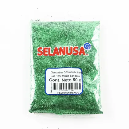 Diamantina Selanusa Ultrabrillante 50 g Verde Bandera