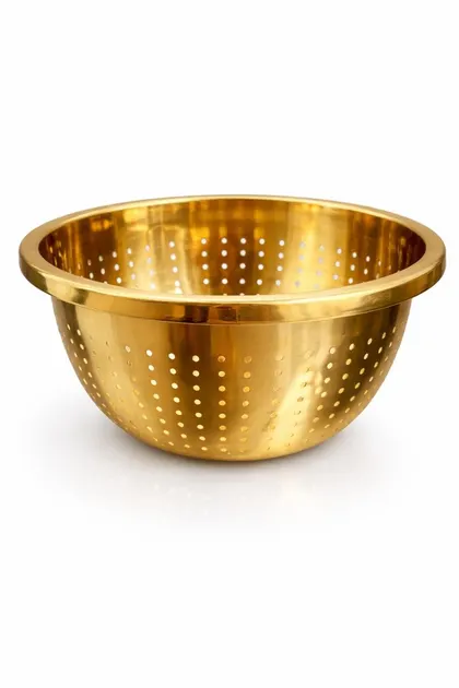 Escurridor de Acero Inoxidable Dorado 22 cm