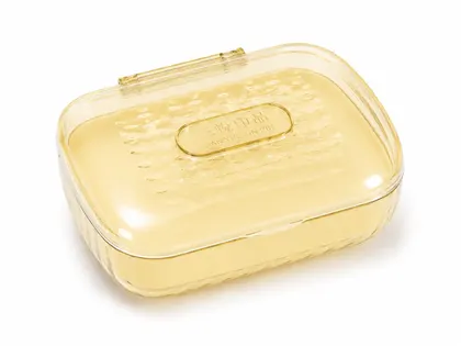Jabonera De Viaje Con Tapa Y Canasta Escurridora Amarilla
