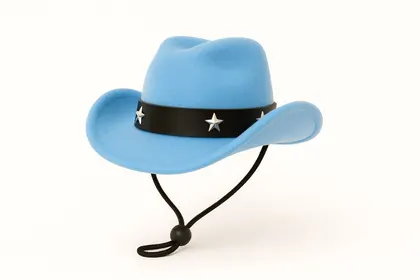 Sombrero Vaquero Para Mascotas Ajustable Chico Azul